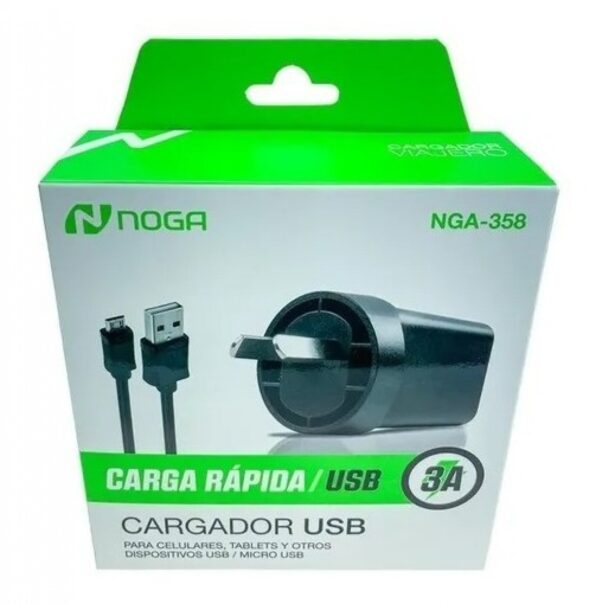 Noga Cargador 3A 15W Con Cable Micro