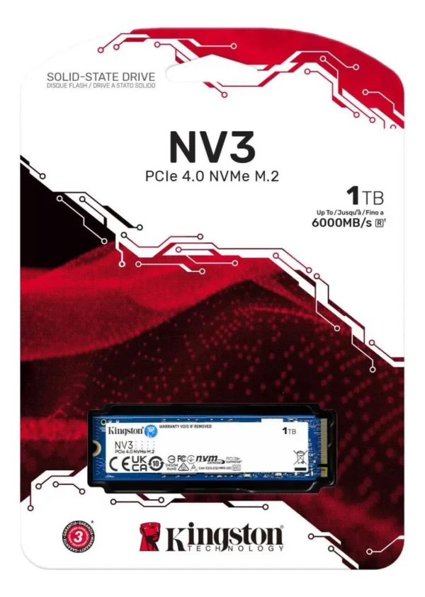 Disco Ssd Kingston 1Tb M2 Nvme Nv3 (SNV3S1000G)