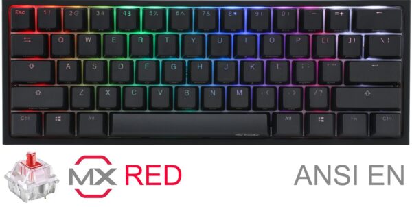 Teclado Gamer Ducky One 2 Mini Rgb Cherry Mx Red Double Shot Pbt Mecanico