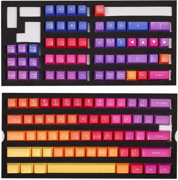 Ducky Keycap Set Afterglow Sa Us Abs Seambless Double Shot