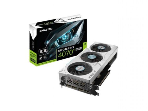 Placa De Video Gigabyte Rtx 4070Ti Super Eagle Oc Ice 16Gb (White)