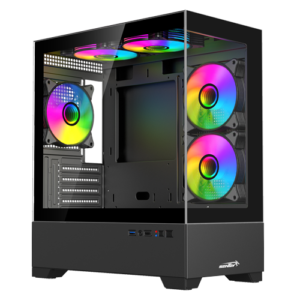 GABINETE SENTEY H30 BLACK 5 COOLER - https://compumar.com