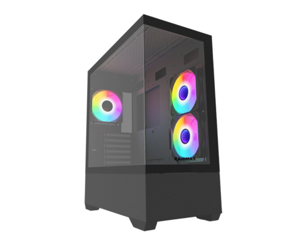 Gabinete Gamer Raidmax Infinita I801 Air Fishtank Argb Tg Blackblack