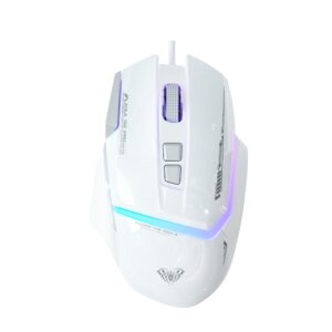 MOUSE AULA S12 PRO WIRED WHITE 4368 - https://compumar.com