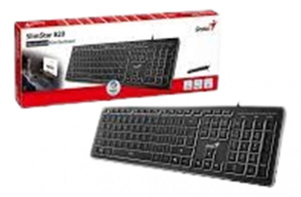 Teclado Genius Slimstar 820 Retroiluminado Black Usb