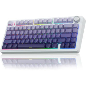 TECLADO AULA F75 PURPLE WHITE DEGRADE 0652 - https://compumar.com