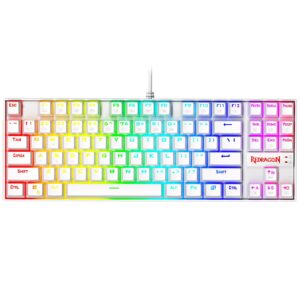 TECLADO REDRAGON K552 KUMARA WHITE RGB - https://compumar.com