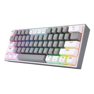 TECLADO REDRAGON K616 WHITE/GRAY - https://compumar.com